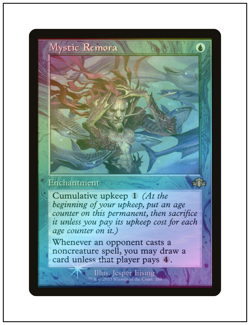 1x Mystic Remora, Dominaria Remastered, Retro Frame Foil, Magic MTG NM - Image 1