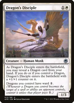 Dragon's Disciple 13 U Adventures in the Forgotten Realms AFR MTG Foil - Image 1