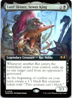 Lord Skitter, Sewer King (Extended Art) (Foil) Wilds of Eldraine, 339 NM - Image 1