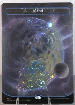 Island (492) (Borderless) (Galaxy Foil) Unfinity Foil - Image 1