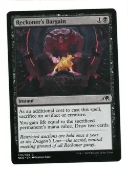 MTG Reckoner's Bargain Kamigawa Neon Dynasty Magic The Gathering TCG - Image 1