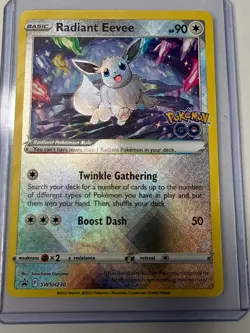 Pokemon Sword & Shield Pokemon GO Radiant Eevee SWSH230 Black Star Promo NM - Image 1