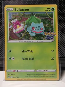 Bulbasaur SWSH231 Pokemon Go Sword & Shield Black Star Promo Cosmos Holo - Image 1