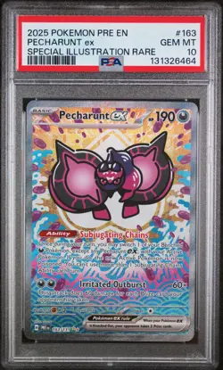 2025 POKEMON PRE EN-PRISMATIC EVOLUTIONS #163 PECHARUNT EX PSA 10 - Image 1