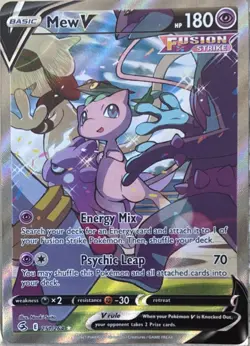 Pokemon Mew V 251/264 Fusion Strike Ultra Rare Full Art Holo HP180 70 English - Image 2