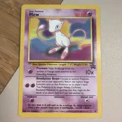 [LP] Mew #8 Black Star Promo 8 Non Holo WOTC 1999-2000 Vintage Pokemon TCG - Image 1