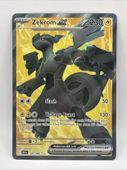 Zekrom ex Pokemon Black Bolt 158/086 Near Mint - Image 1