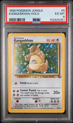 KANGASKHAN HOLO 5/64 JUNGLE POKEMON PSA 6 - Image 1