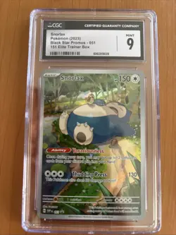 2023 Pokemon Black Star Promo 51 Snorlax 151 Elite Trainer Box CGC Mint 9 - Image 1