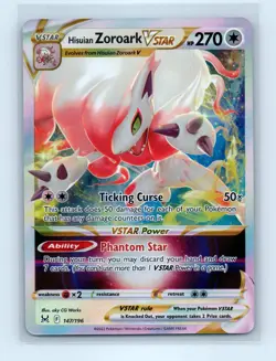 Pokemon tcg SWSH11: Lost Origin Hisuian Zoroark VSTAR Near Mint or Better - Image 1