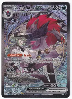 Pokemon N's Zoroark EX 286/217 Ascended Heroes Special Illustration Rare (SIR) - Image 1