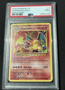 2016 Pokemon XY Charizard Holo Evolutions #11 PSA 9 - Image 1