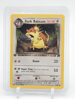 DARK RATICATE 1999-2000 POKEMON TEAM ROCKET 1ST EDITION COMMON #51/82 Q5650 - Image 1