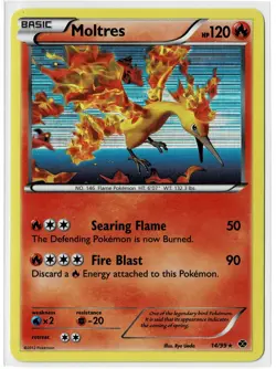 Moltres 14/99 Pokemon Black & White Next Destinies Holo Rare MP - Image 1