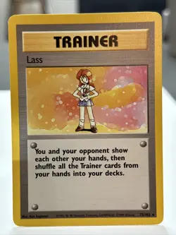 Pokemon Lass Base Set 75/102 Non-Holo RARE Trainer NM - Image 1