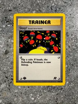 Pokemon TCG Cards 1st Edition Sleep! 79/82 Team Rocket NM - Image 1