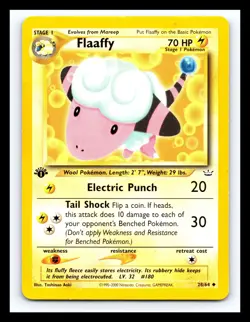 💥 FLAAFFY 1st Edition Pokemon TCG 2001 Neo Revelation Set Non HOLO # 28/64 - Image 1