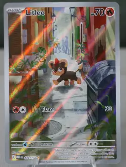 Pokemon TCG Litleo 139/132 Me01 Mega Evolution Full Art Holo Illustration Rare - Image 1