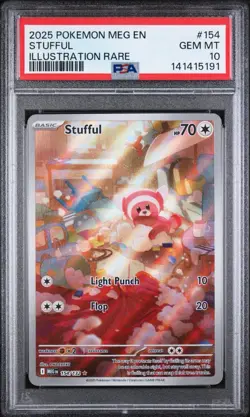 2025 POKEMON MEGA EVOLUTION #154 STUFFUL PSA 10 - Image 1