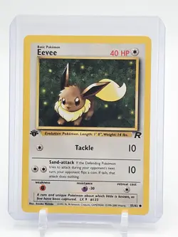 EEVEE POKEMON 1999-2000 1ST EDITION WOTC TEAM ROCKET 55/82 COMMON Q5650 - Image 1