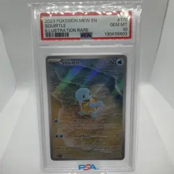 2023 Pokemon 151 Squirtle Illustration Rare 170/165 PSA 10 - Image 1