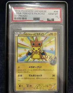 Pokemon XY Promo Mega Tokyo Pikachu 098/Xy-p Charizard Poncho PSA 10 - Image 1