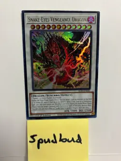 Snake-Eyes Vengeance Dragon Ultra Rare ALIN-EN040 NM 1st Edition Yu-Gi-Oh! - Image 1