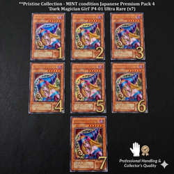 7x Dark Magician Girl P4-01 Ultra Rare YuGiOh Japanese Premium Pack 4 MINT - Image 2