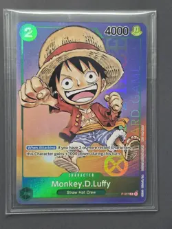 Monkey D. Luffy P-037 PR RARE Gen Con Foil 2023 One Piece Card Game English - Image 1