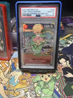 One Piece TCG Tony Tony Chopper ST01-006 (1st Anniversary set) PSA 10 - Image 1