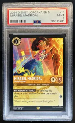 2024 Disney Lorcana Shimmering Mirabel Madrigal - Family Gatherer #14 PSA 9 - Image 1
