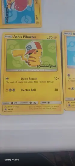 Ash's Pikachu Lot- SM109, SM110, SM112, SM113, SM114 - (5 Pokemon cards) - Image 5