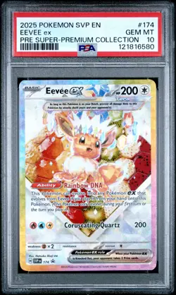2025 POKEMON SVP EN-SV BLACK STAR PROMO #174 EEVEE EX PSA 10 - Image 1