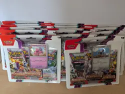 Pokemon TCG Paldea Evolved Triple 3 Pack Blister x15 45 packs total - Image 2