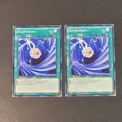 Yugioh TCG - 2x Dicephoon - SR01-EN032 - 1st Ed - NM - Emperor of Darkness, 2016 - Image 2