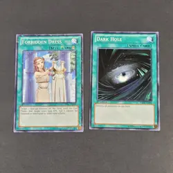 Yugioh - Forbidden Dress BP02-EN168 + Dark Hole YSKR-EN028, LP 1st Starfoil 2013 - Image 2