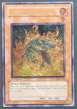 Yugioh TCG - Volcanic Shell - FOTB-EN009 - Ultimate - MP - 1st - Misprint - 2007 - Image 1