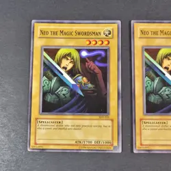 Yugioh TCG - 2x Neo the Magic Swordsman - SDY-035 - LP/NM Vintage 2002 Unlimited - Image 5
