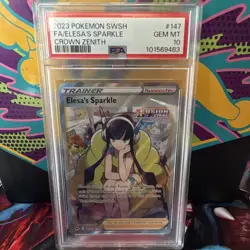 Pokemon Elesa's Sparkle Full Art Ultra Rare Holo PSA 10 Crown Zenith 147/159 - Image 1