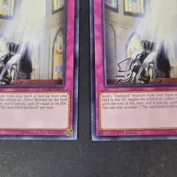 Yugioh TCG - 2x The Sanctified Darklord - FLOD-EN075 - 1st Ed - NM/LP, Trap 2018 - Image 3