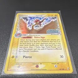 Fearow 18/100 EX Crystal Guardians 2006 Delta Species Reverse Holo Rare 60 HP - Image 3