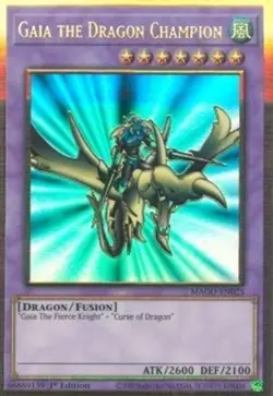 Yugioh - Gaia the Dragon Champion (Rare) (1st Edition) - MAGO-EN025 (P) - Image 1