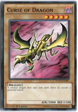 Yugioh - Curse of Dragon YGLD-ENA07 1st Edition - King of Games: Yugi's Legendar - Image 1