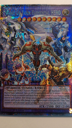 Yugioh Wake Up Your Elemental HERO RA05-EN142 1st-ed STARLIGHT RARE OVERFRAME NM - Image 2
