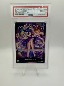 2024 ONE PIECE OP07-038 500 YEARS IN THE FUTURE ALTERNATE ART BOA HANCOCK PSA 10 - Image 1