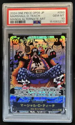 2024 One Piece JP Emperors Marshall D Teach Manga Alt Art #OP09-093 PSA 10 - Image 1