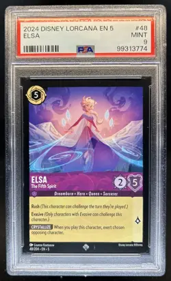 2024 Disney Lorcana Shimmering Skies Elsa - The Fifth Spirit #48 PSA 9 - Image 1