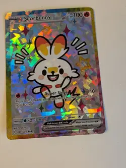 Derpy Pokemon Scorbunny Special Doujin Holo Art Card - Image 1