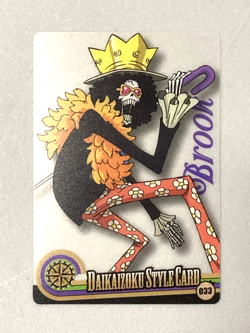 Brook - 033 - One Piece Morinaga Daikaizoku Style Card Clear Plastic - Image 1