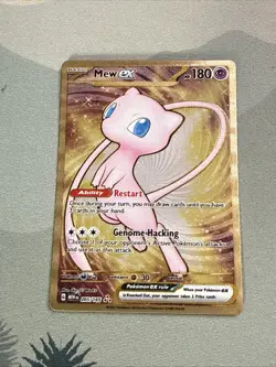 Mew EX Gold Metal Card #205/165 SV Scarlet & Violet 151 Pokemon UPC Promo - Image 1